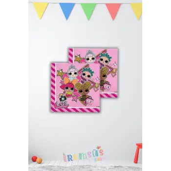 Lol Bebek Tema Doğum Günü Parti Lisanslı Peçetesi 16 lı Lol Konsept Süsleme