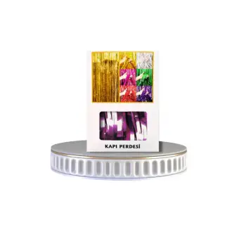 Mor Renk Arka Fon Süsleme Püskül Perdesi 100*200 Cm Doğum Günü Arka Fon Süslemesi