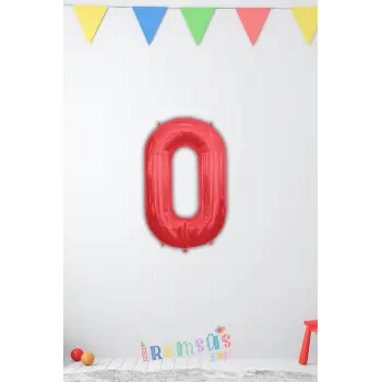 O-Ö Harfi Doğum Günü Kırmızı Renk Folyo Balon 16 36 Cm O-Ö Harf Folyo Balon Red Konsept