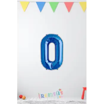O-Ö Harfi Doğum Günü Mavi Renk Folyo Balon 16 36 Cm O-Ö Harf Folyo Balon Mavi Konsept