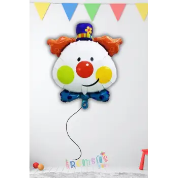 Palyaço Figür Folyo Helyum Balon 30 Doğum Günü Partisi Eglenceli Süsleme