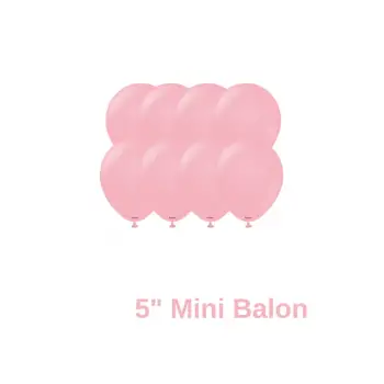 Pembe Renkli Mini Pastel Ton Lateks Balon 20 Adet 5 Pembe Konsept Süsleme Balon