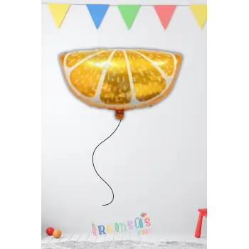 Portakal Dilim Şekilli Folyo Helyum Balon 65*49 Cm Meyve Konsept Parti Balonu