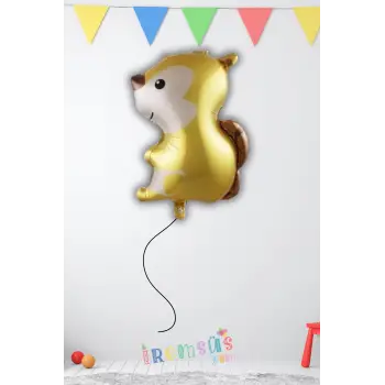 Sincap Figür Folyo Helyum Balon 24 Sincap Konsept Süsleme Balonu Hayvan Balon