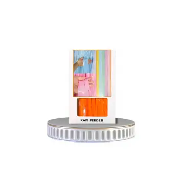 Turuncu Renk Arka Fon Süsleme Püskül Perdesi 100*200 Cm Doğum Günü Arka Fon Süslemesi