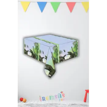Vahşi Jurassic Konsept Doğum Günü Partisi Plastik Masa Örtüsü 120*180 Dinazor Tema Doğum Günü