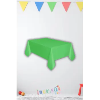Yeşil Renk Plastik Masa Örtüsü 120*180 cm 1 Adet Kullan at Masa Örtüsü