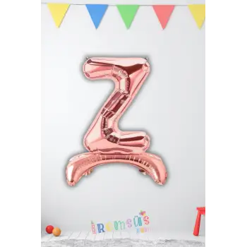 Z Harfi Ayaklı Folyo Balon Rose Gold Renk 32