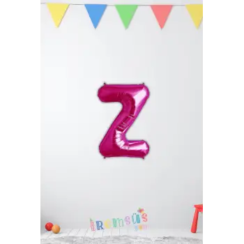 Z Harfi Doğum Günü Pembe Renk Folyo Balon 16 36 Cm Z Harf Folyo Balon Pembe Konsept