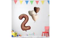 Çikolata Renk Kalp Set