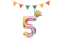 Kral Taçlı Rakam Balonlar