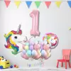 1 Yaş Doğum Günü Partisi Unicorn Tema Balon Süsleme Seti