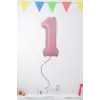 1 Yaş Doğum Günü Pembe Renk Folyo Helyum Balon 34 76 Cm 1 Yaş Folyo Balon