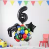 6 Yaş Doğum Günü Partisi Oyuncu Tema Balon Süsleme Seti