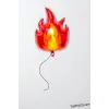 Ateş Figür Folyo Helyum Balon 75 cm Alev Şekilli Konsept Folyo Balon