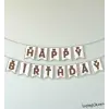 Sevimli Ayıcık Parti Konsepti Happy Birthday Banner Yazı 2 mt Ayıcık Temalı Doğum Günü Yazısı