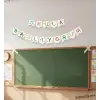 Okula Başlıyorum Yazılı Banner Süsleme 260 cm Okula Dönüş Sınıf Süslemesi Okula Başlama Süsü