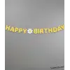 Papatya Tema Doğum Günü Partisi Happy Birthday Banner Yazı 210 cm Papatya Süsleme