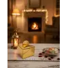 Metalize Parlak Gold Renk Dağıtmalık Lokumluk Karton Kare Kutu 25li Ramazan Bayramı Dağıtmalık Süs