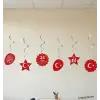 23 Nisan Çocuk Bayramı 6 lı Tavan Sarkıt Süsleme 23 Nisan Bayramı Tavan Süslemesi