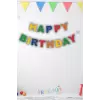 Bloklar Konsept Doğum Günü Partisi Happy Birthday Banner Yazı 190Cm Blok Konsept Süsleme