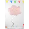 Bulut Şekilli Folyo Balon Pembe Renk 75*55 cm Kız Bebek Yeni Doğum Balon Süslemesi