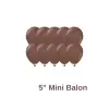 Çikolata Kahvesi Renkli Mini Pastel Ton Lateks Balon 20 Adet 5 Kahve Konsept Süsleme Balon