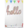 Hello El Yazılı Rose Gold Birleşik Folyo Balon 100cm Balon Süslemesi