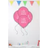 Kız Bebek Baby Shower Partisi Pembe Renk Baskılı Balon 10 Adet Baby Shower Balonu