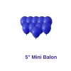 Lacivert Renkli Mini Pastel Ton Lateks Balon 20 Adet 5 Mavi Konsept Süsleme Balon