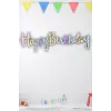 Makaron Renk Doğum Günü Partisi Happy Birthday Banner Yazı 110 Cm Makaron Konsept Süsleme