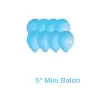 Mavi Renkli Mini Pastel Ton Lateks Balon 20 Adet 5 Mavi Konsept Süsleme Balon