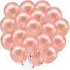 Metalik Ton Rose Renk Lateks Balon 10 Adet Metalik Rose Gold Renk Doğum Günü Süsleme Parlak Balon