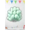 Mint Yeşili Renkli Pastel Lateks Balon 10 Adet 12 Yeşil Renk Balon Süsleme Balonu