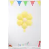 Papatya Figür Folyo Balon Makaron Sarı Renk 70 cm Papatya Konsept Süsleme Balon Papatya Şekil Balon