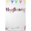 Retro Renk Doğum Günü Partisi Happy Birthday Banner Yazı 110 Cm Kahve Tonları Konsept Süsleme