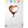 Rose Gold Renk Folyo Kalp Helyum Balon 45 cm 1 Adet Rose Gold Süsleme