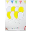 Sarı Beyaz Pastel Ton Karışık Renk Balon 12 10 Adet Papatya Konsept Parti Süsleme Balonu