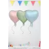 Satin Renkler Konsept Folyo Kalp Balon 18 45 Mat 3 Renk Retro Konsept Balon