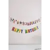 Sirk Tema Doğum Günü Partisi Happy Birthday Banner + Dekoratif Banner Sirk Konsept Süs