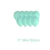 Su Yeşili Renkli Mini Pastel Ton Lateks Balon 20 Adet 5 Makaron Konsept Süsleme Balon