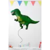 T-rex Jurassic Dinazor Yeşil Renk Folyo Helyum Balon 41*104 Cm Dinazor Konsept Parti Süsleme