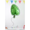 Tropıkal Yaprak Yeşil Renk Folyo Helyum Balon 40*51 Cm Safari Tema Parti ve Orman Konsept Süslemesi