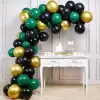 Yeşil Siyah Gold Konsept Balon Zinciri 50 Balon + Balon Zinciri