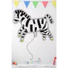 Zebra Şekilli Folyo Helyum Balon 92 cm Zebra Konsept Parti Balonu Safari Hayvan Figür Balon