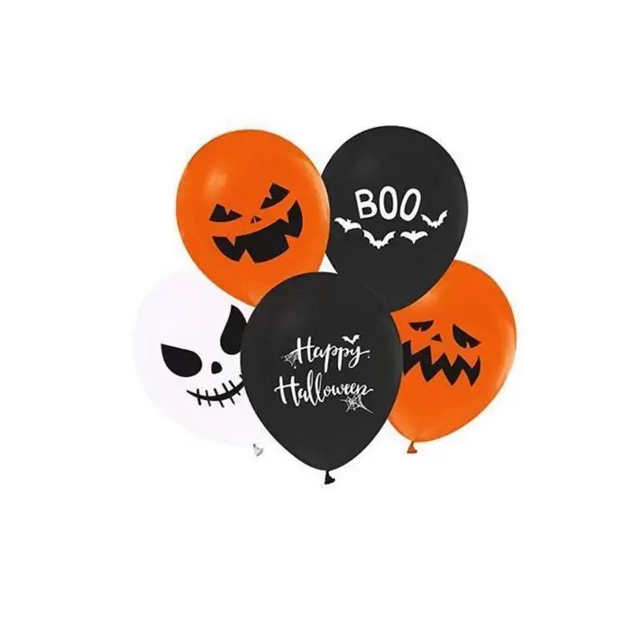 Cadılar Bayramı Happy Halloween Baskılı Süsleme Balonu 10 Adet Cadılar Bayramı Balonu