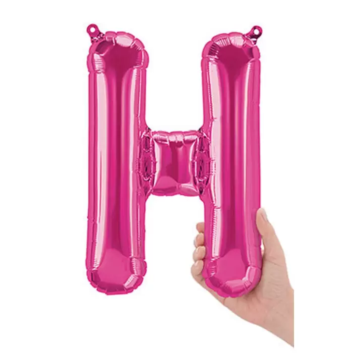 H Harfi Doğum Günü Pembe Renk Folyo Balon 16 36 Cm H Harf Folyo Balon Pembe Konsept