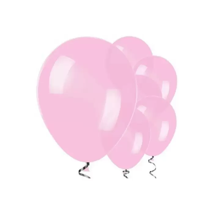 Metalik Pembe Renk Latex Balon 10 adet