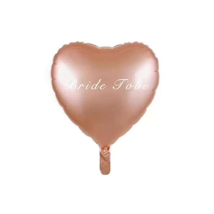 Bride To Be Yazılı Rose Gold Renkli Folyo Helyum Kalp Balon 18 45cm Bekarlığa Veda Balon Süsü