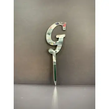 G Harfi Pasta - Cupcake Üzeri Pleksi